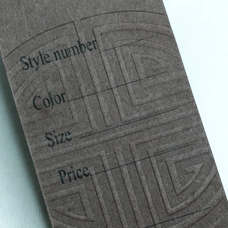 Personalized Various shape custom design disposable kraft paper shoes and clothing hang tag Label for gifts