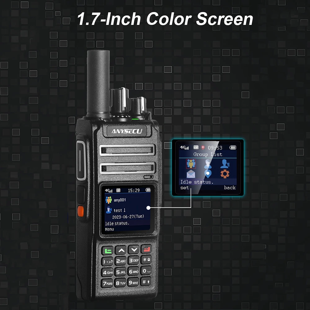 Anysecu HD820 POC Push To Talk Radio work with REAL PTT WCDMA LTE PTT Network Radio