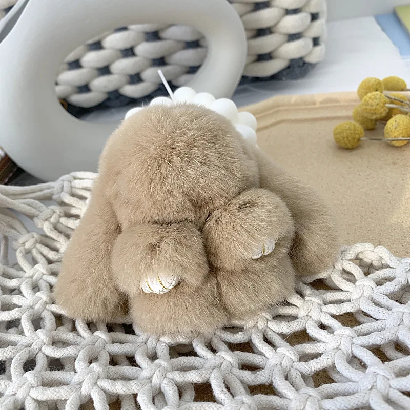 Брелок из меха кролика 15 см