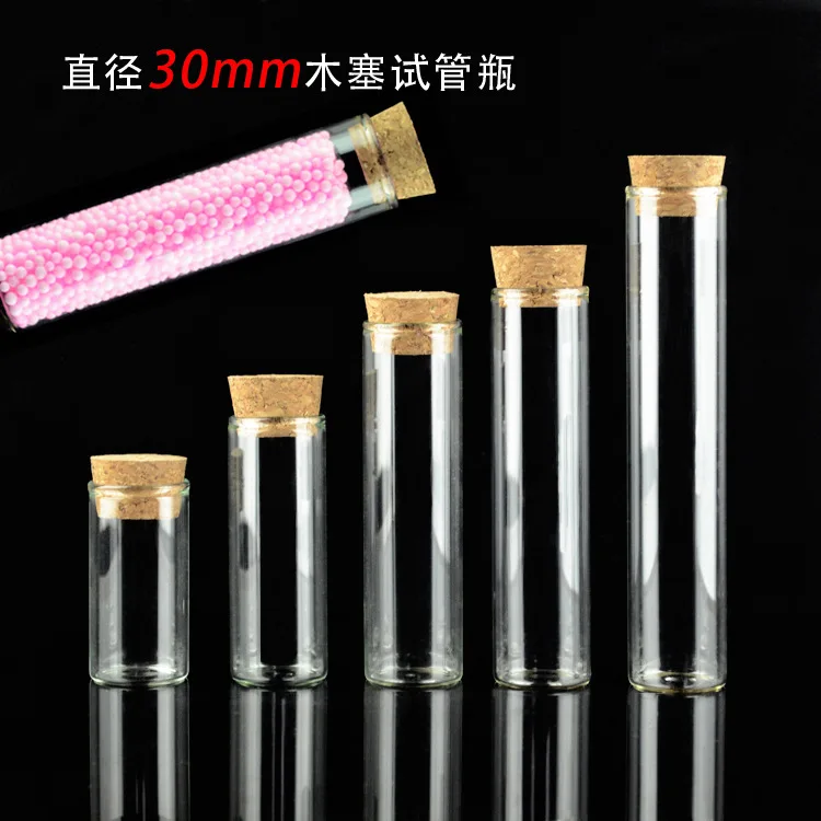 
Transparent High Borosilicate Glass Test Tube Bottle Reagent Bottle Chemical Glass With Cork 