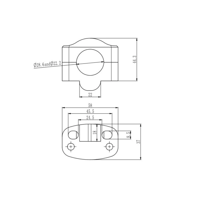 Factory Direct Motorcycle Modification Accessories CNC Alloy Handlebar Adapter 22.2MM Pit Dirt Motor Bike Motorcycle Clamp Riser
