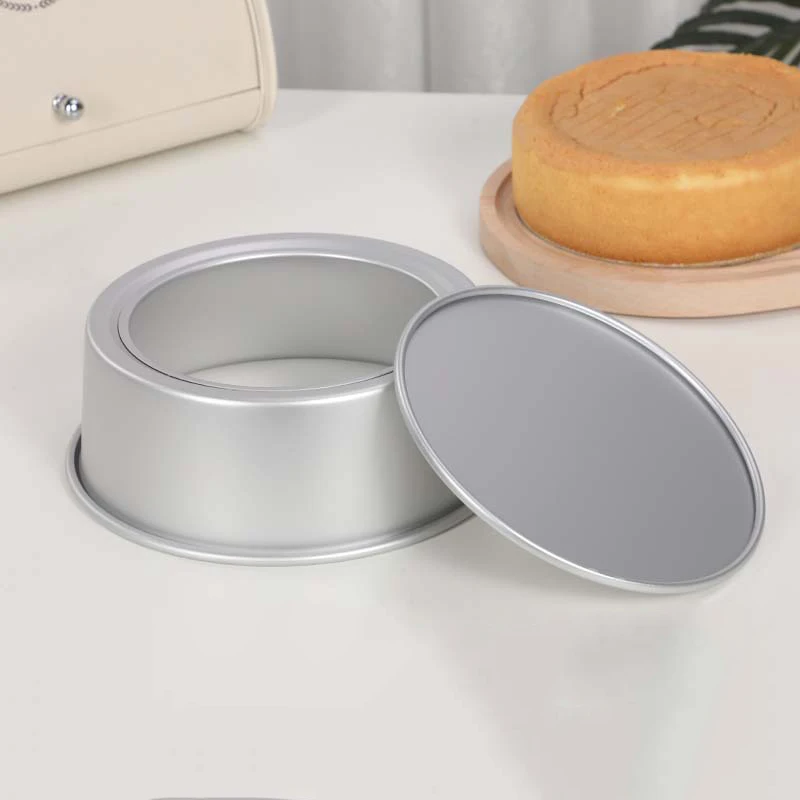 Wholesale Kitchen Aluminum Alloy Nonstick Baking Pan Circular Drop Bottom Cake Mould Baking Tray
