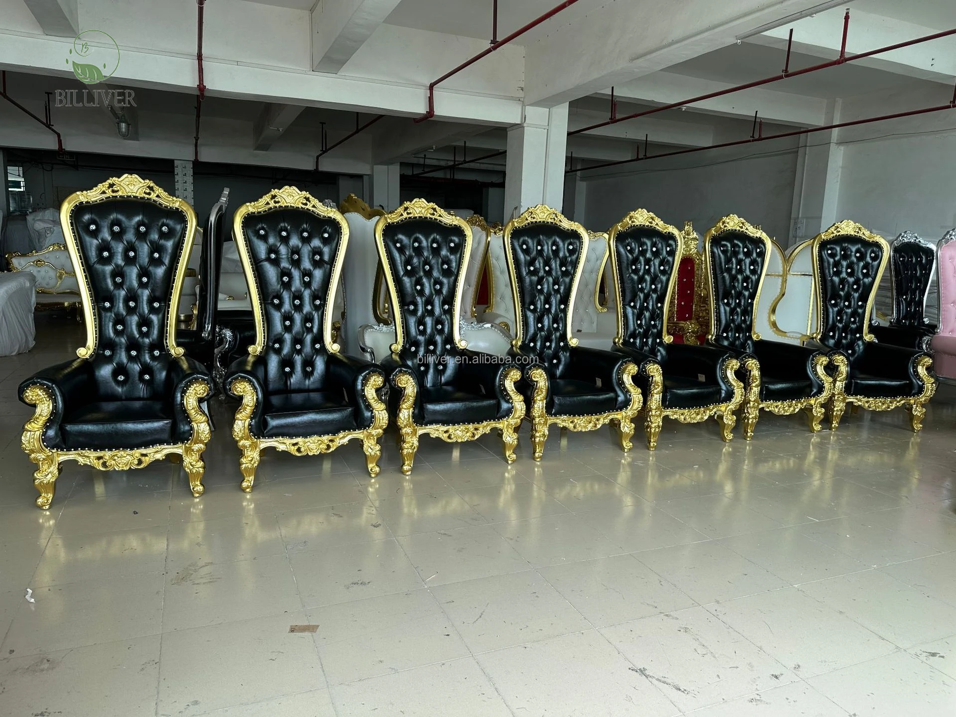 Wholesale Cheap High Back King Throne Chair For Sale Royal Gold Classic Throne Chair