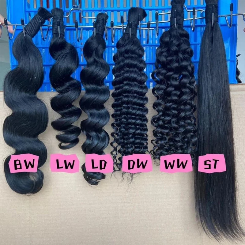 100g Human Braiding Hair Bulk No Weft Burmese Remy Deep Wave Bundles Natural Hair Boho  Braiding Hair Extensions