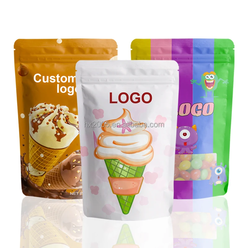 Custom printed resealable 3.5g 7g 28g stand up pouch smell proof children resistance alu foil zipper ziplock mylar bags