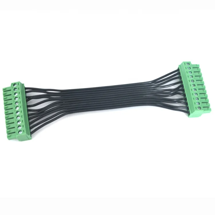 Жгут проводов от производителя на заказ 1007 20AWG 3,81-10P Зеленая Клеммная колодка для печатной платы кабеля