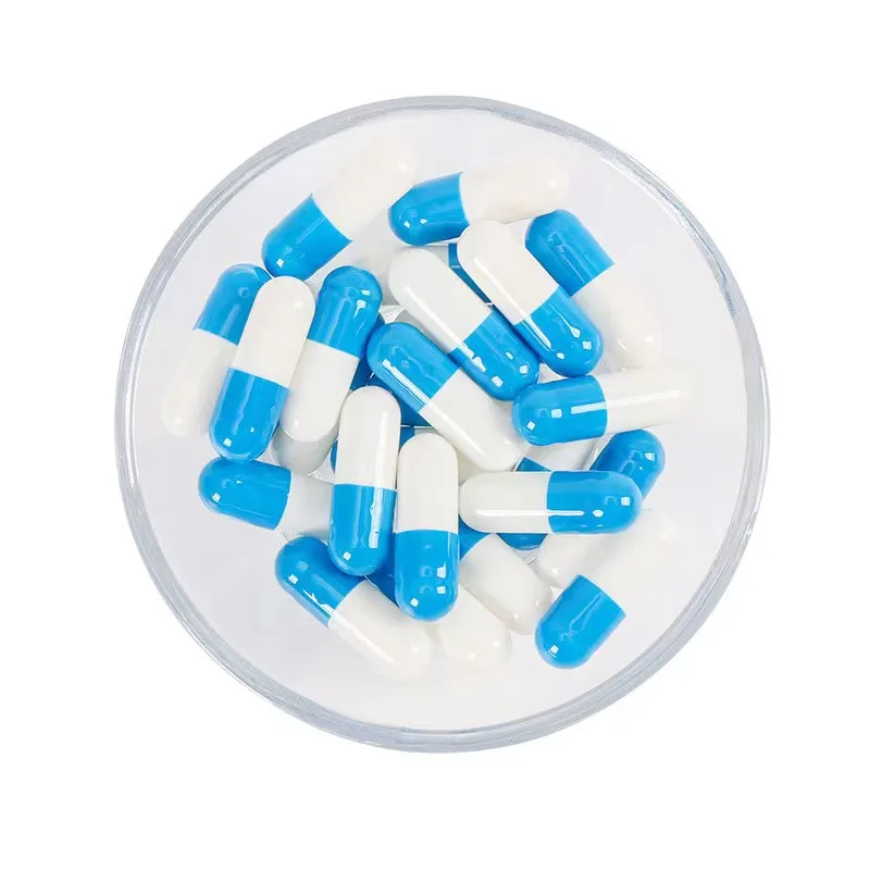 Mixed White Clear Series Full size custom color packaging printed empty hard gelatin capsule shell with LOGO printable