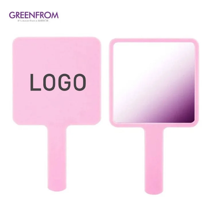 Custom Logo Handheld Mirror Compact Hand Held Pocket Makeup Mirror