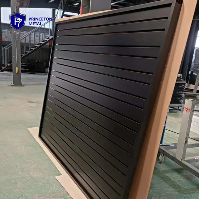 Privacy decorative courtyard waterproof powder coating vertical black aluminum panel fences