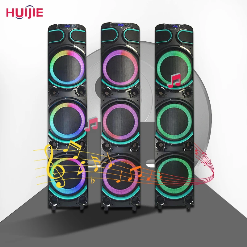 professional audio wooden case speakers 10 inch bluetooth speakers with disco light