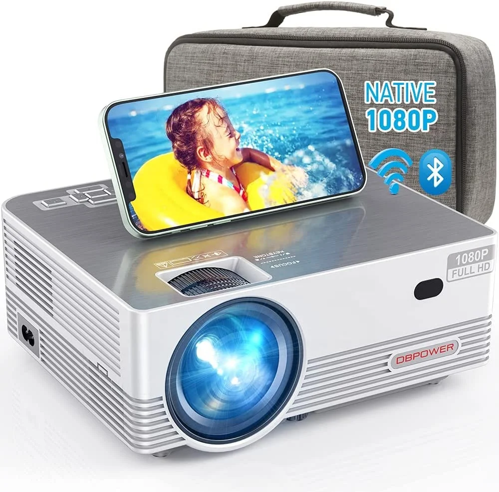 DBPOWER 8000L Full HD на открытом воздухе проектор кино поддержка родной 1080P Wi-Fi модуль