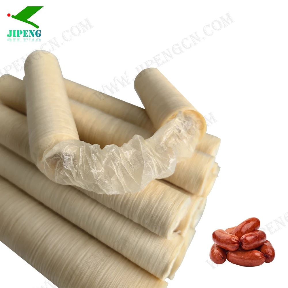 Jipeng 2024 New Type Halal Collagen Protein Casings Artificial Edible for Sausage Industrial Use-Food