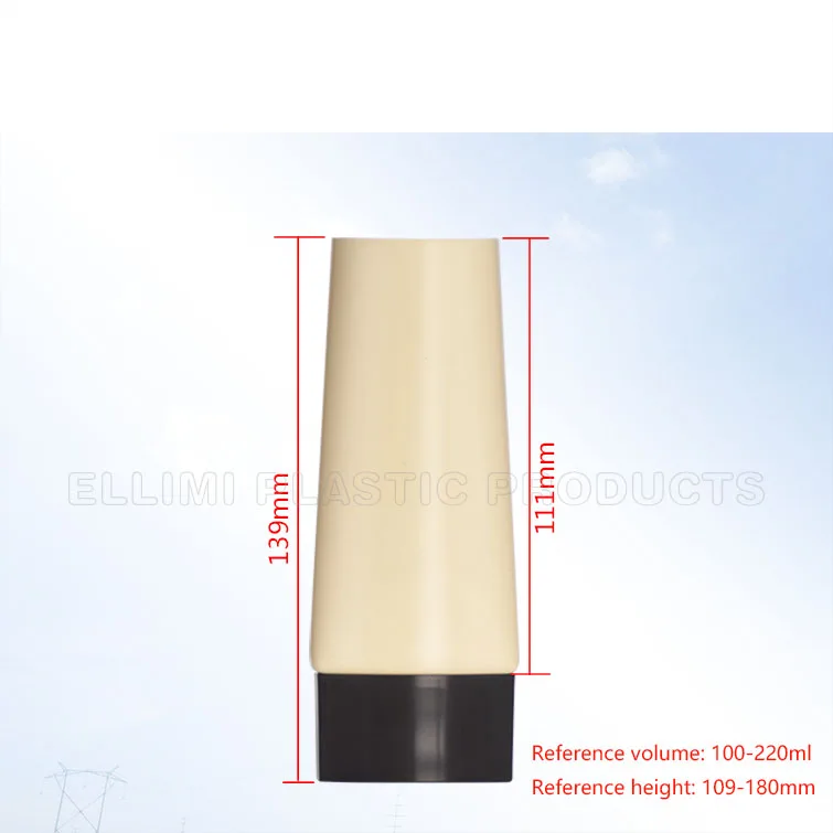 100-220ml oval empty cosmetic tube with screw cap  for all kinds of hand cream or lotion