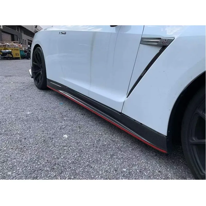 Body Parts Real Carbon Fiber Side Skirt For Nissan GT-R35 Front Bumper Nismo Style Body Kits