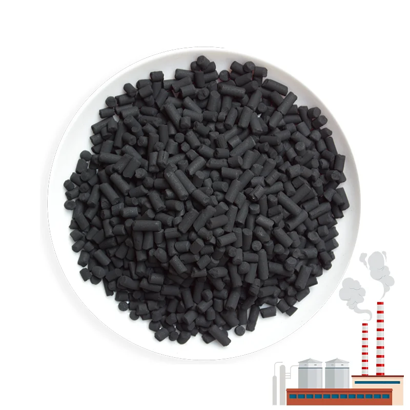 4mm 3mm Coal Based Columnar Pellet Activated Carbon Waste Gas Treatment for Flue Filter