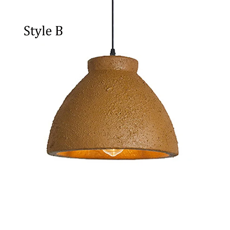 Japan Wabi Sabi Personality Hat Brown Pendant Lamp Corridor Home Stay Restaurant Dinning Room Bowl Hanging Light
