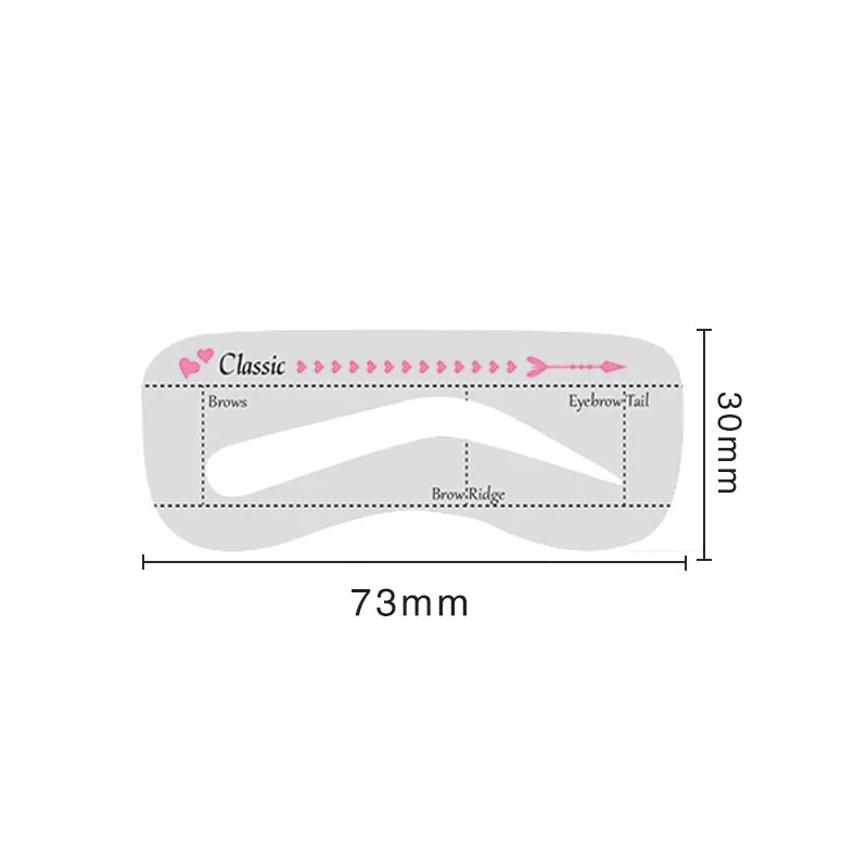 Cangli Beauty Eyebrow Definer Powder Stamp Makeup with 10 Reusable Stencils