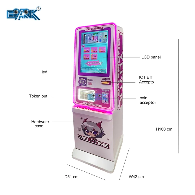 Game Currency Changer Dispenser Factory Price Token Vending Machine Smart Automatic Indoor Bill Laundry Coin Exchange Machines