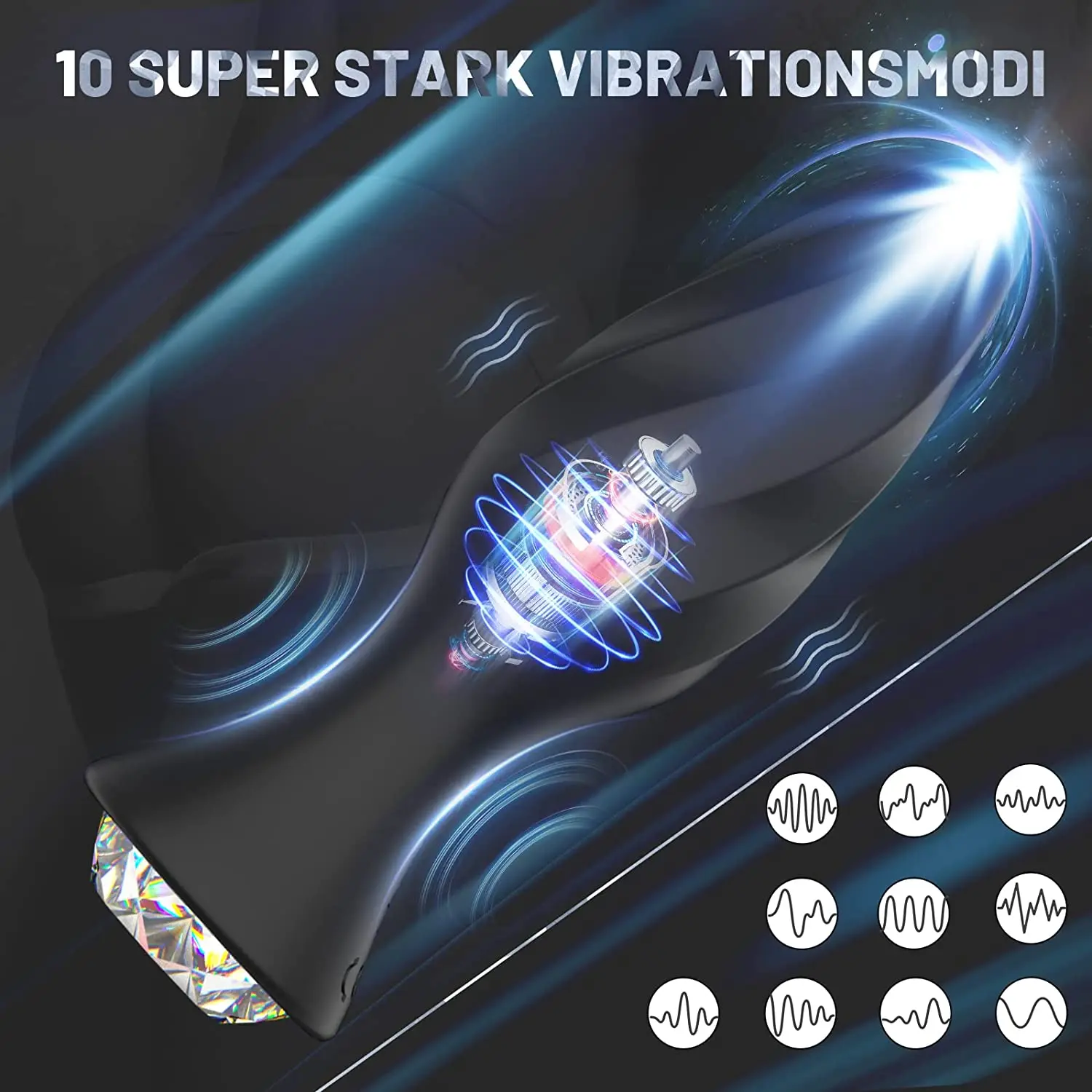 Hot sale Remote Control Luminous Vibrating Butt Plug APP Anal Plug Anal Beads Prostate Massager Jeweled Anal Vibrator