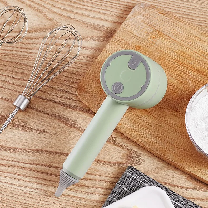 Egg Whisk Beater Convenient Wireless USB Egg Cream Milkshake 304 Stainless Steel Stirrer Handheld Egg Beater