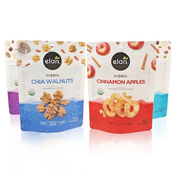 OEM Customized Laminated Aluminium Foil Plastic Bags Stand Up Pouch Shrimp Cracker Food Packaging Bag