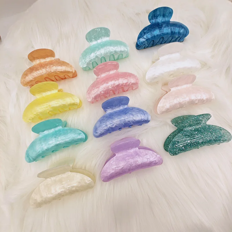 Colorful Barrettes Butterfly Shape French Design Hair Clips Fashion Large Acrylic Hair Claw Clips for Women