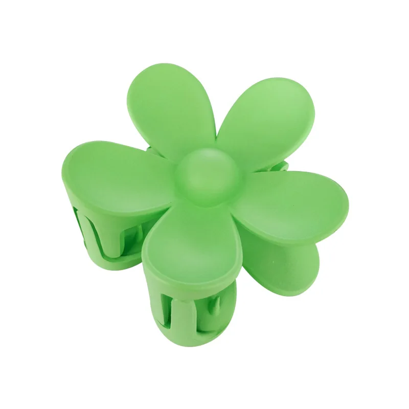 New Hair Claw Colorful Accessories Plain Color Hair Clip Plastic Big Size daisy Flower Hair Claw For Women