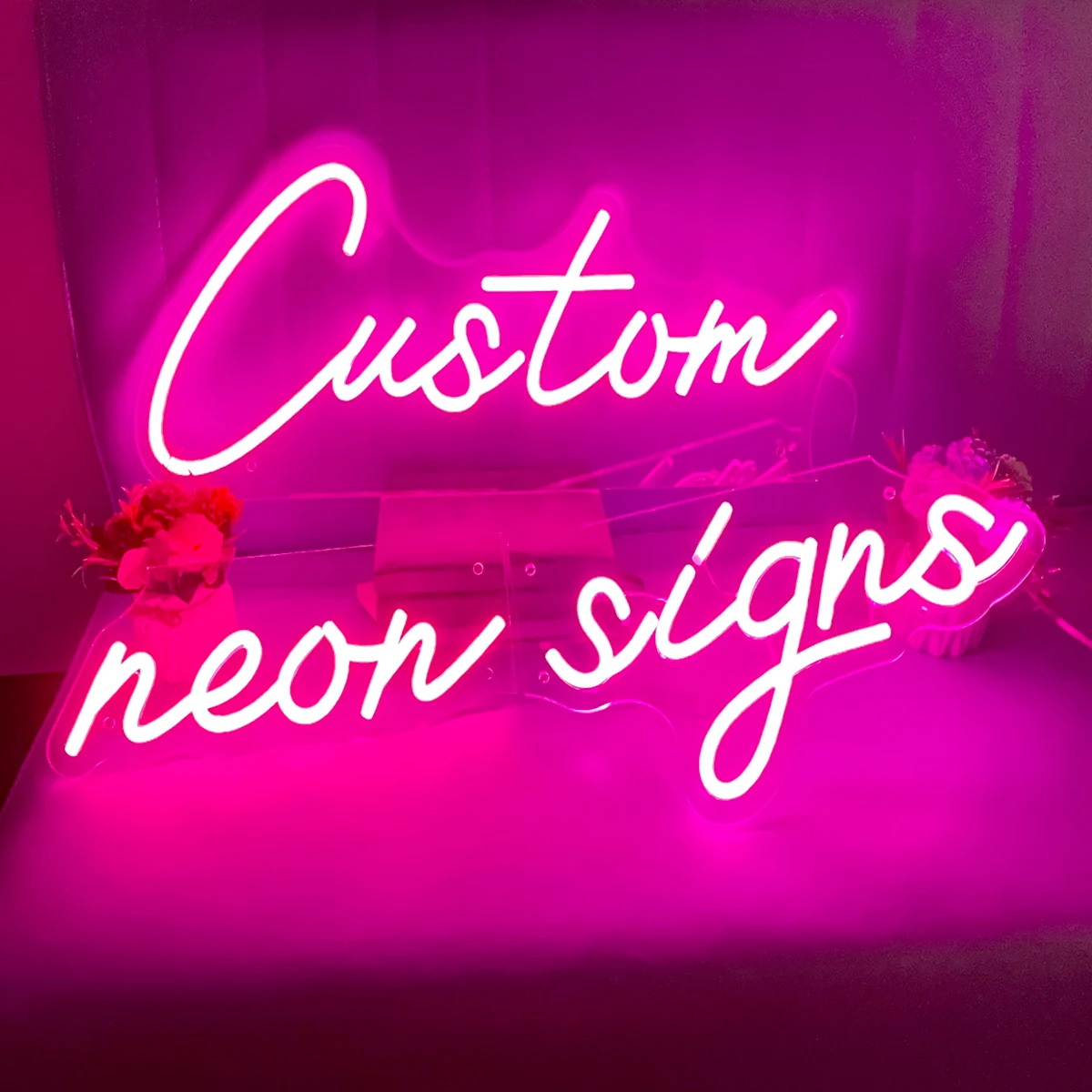 Rebow Drop Shipping Advertising Custom Logo Wedding Rgb Letters Light Led Wedding Flex Neon Sign