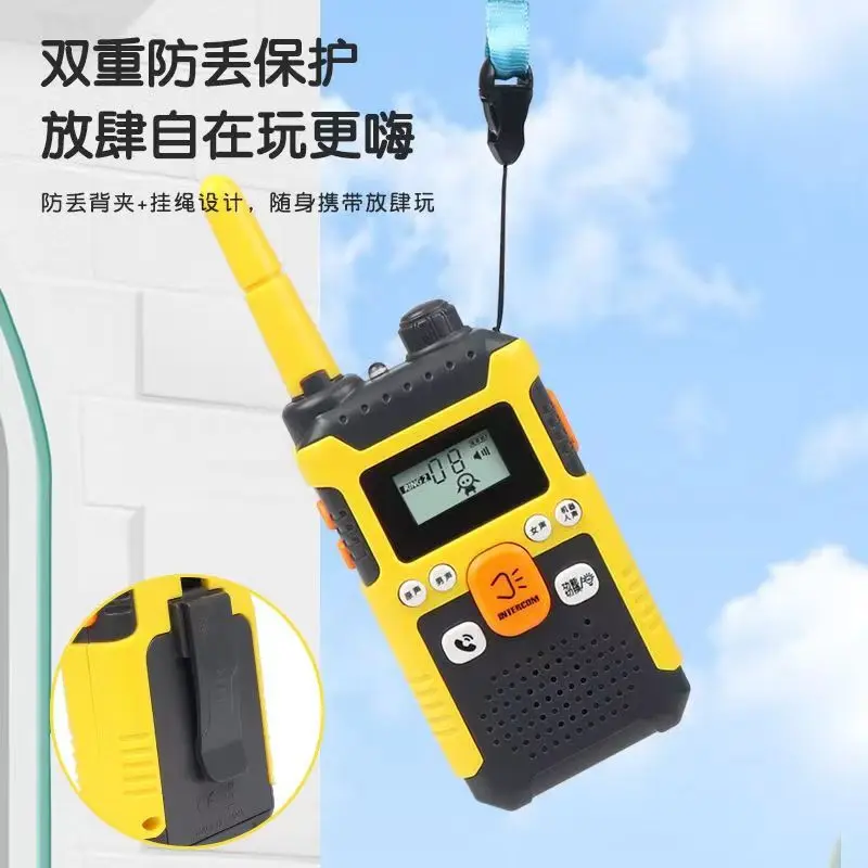 3km long distance speaking interphone LED screen plastic walkie talkies for kids