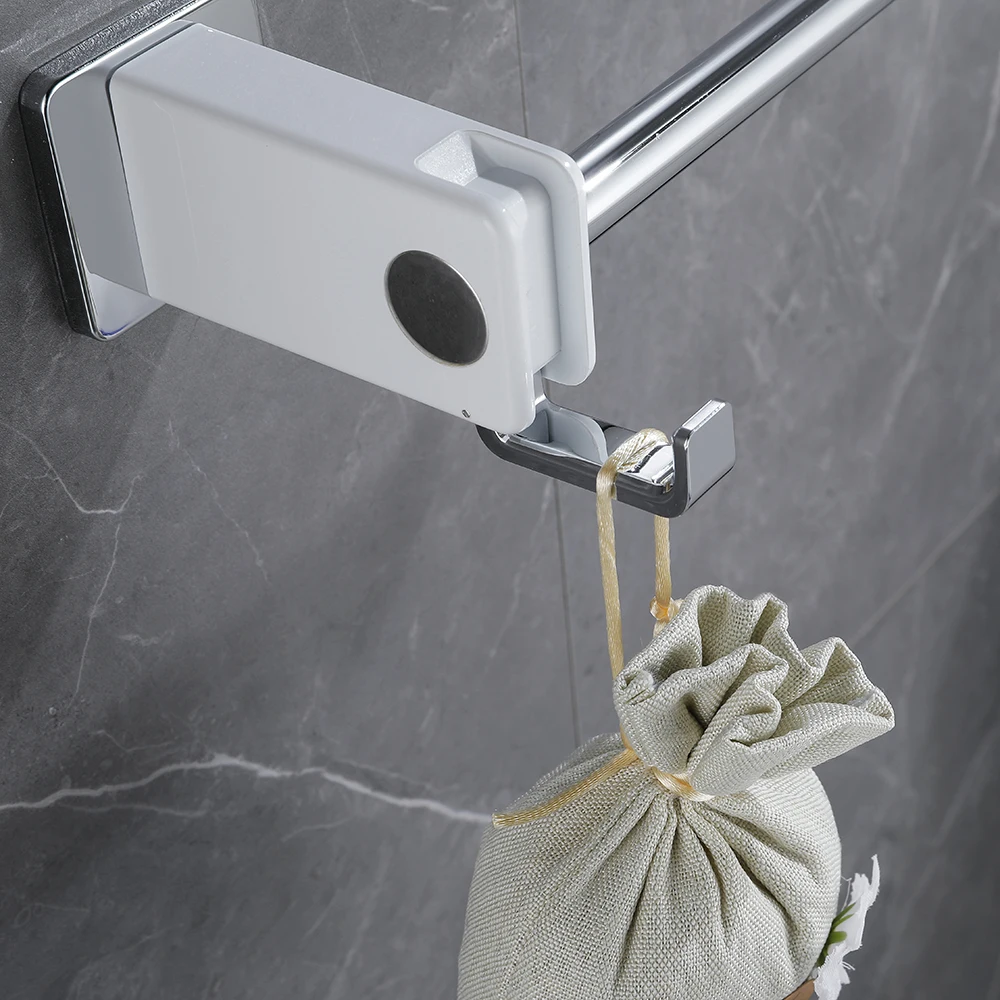 Toilet Roll Holder No Drilling SUS304 Stainless Steel Wall Mount Toilet Paper Holder Dispenser with Hidden Hook For Bathroom