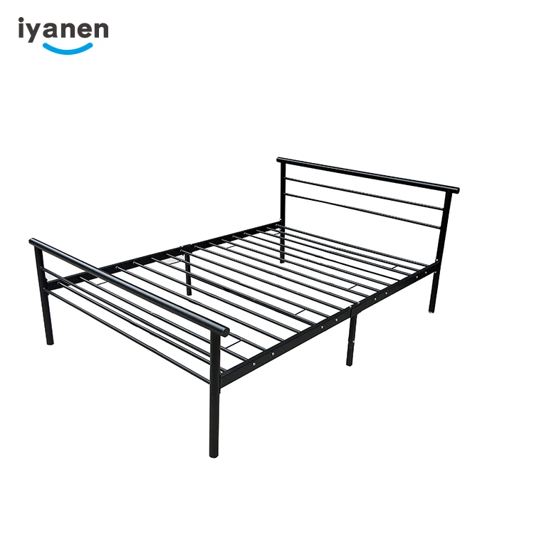 Оптовая продажа из Китая стук вниз стальная мебель отель дома используется дизайнерская металлическая сталь односпальная кровать