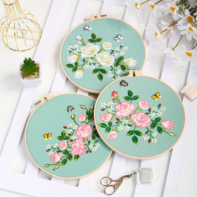 DIY cross stitch kits chinese Handmade Sewing Embroidery Kit for Adults Folk Flower Embroidery Kits