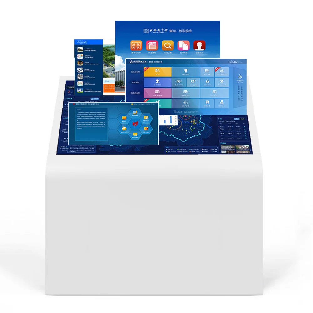 Library Integrated Information Kiosk Various Query Systems Horizontal Touch Screen Kiosk