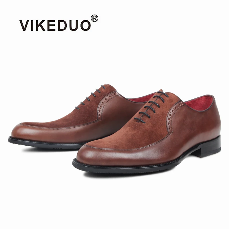 Vikeduo Роскошные модные бренды ручной работы, замша и телячья кожа, под заказ, Классическая обувь, итальянская оптовая продажа, Классическая обувь для мужчин