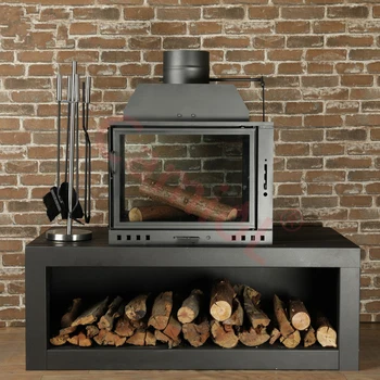 High Efficiency Wood burning carton steel freestanding indoor fireplace and stoves