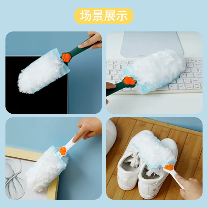 Disposable electrostatic duster household feather duster detachable cleaning brush dust cleaning dust cycling dust duster