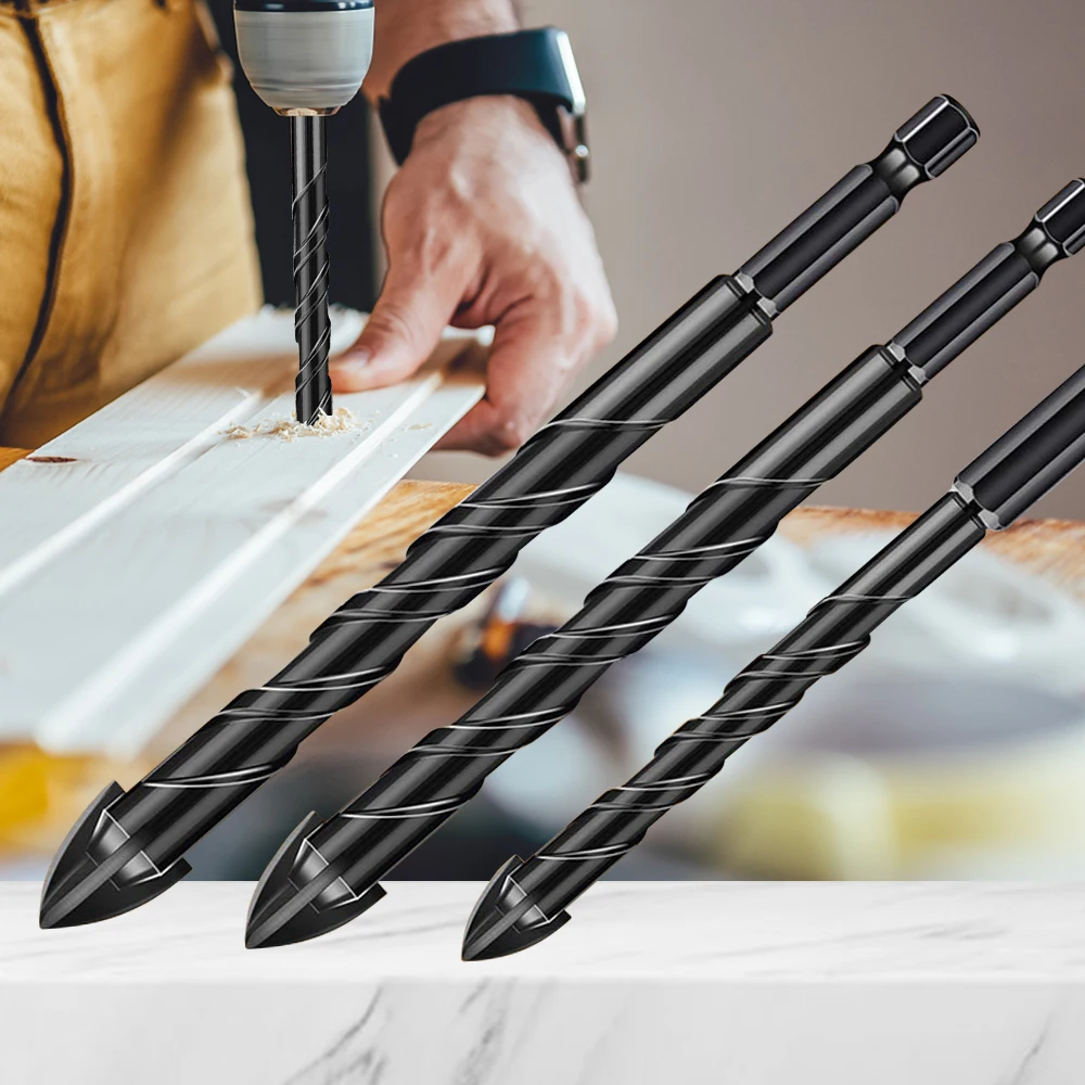 Fryic Triangular handle multifunction drill bits for ceramic tile, glass, brick wall, wood diamond hole saw masonry drill bits