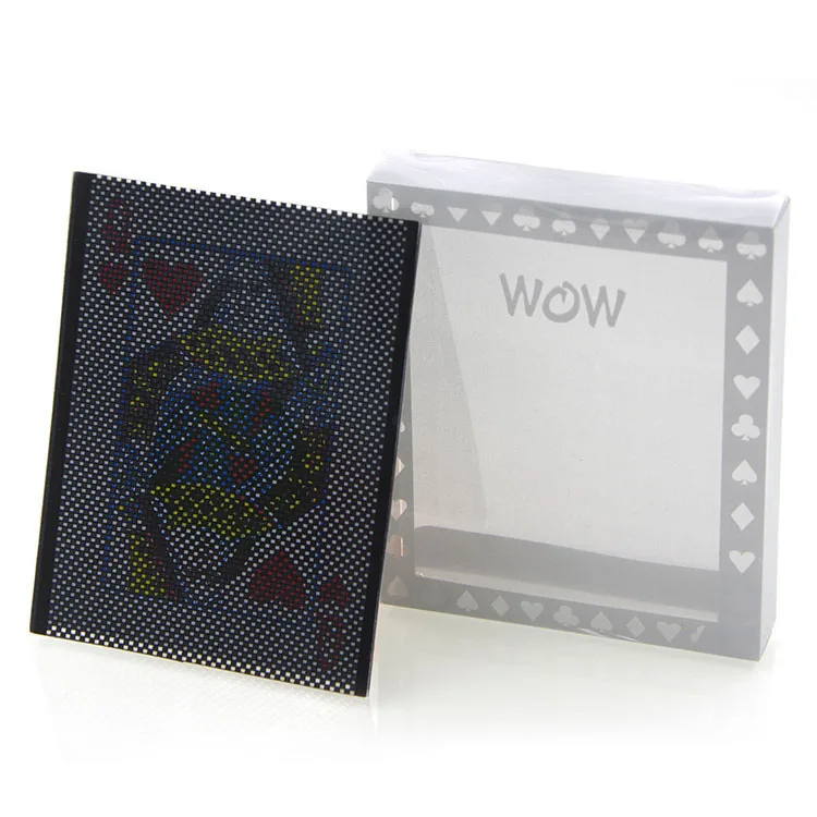 High Quality WOW card Disappearing Illusion Card Magic Trick Poker Vanish Gimmick Card Magic Prop Toy For Adult