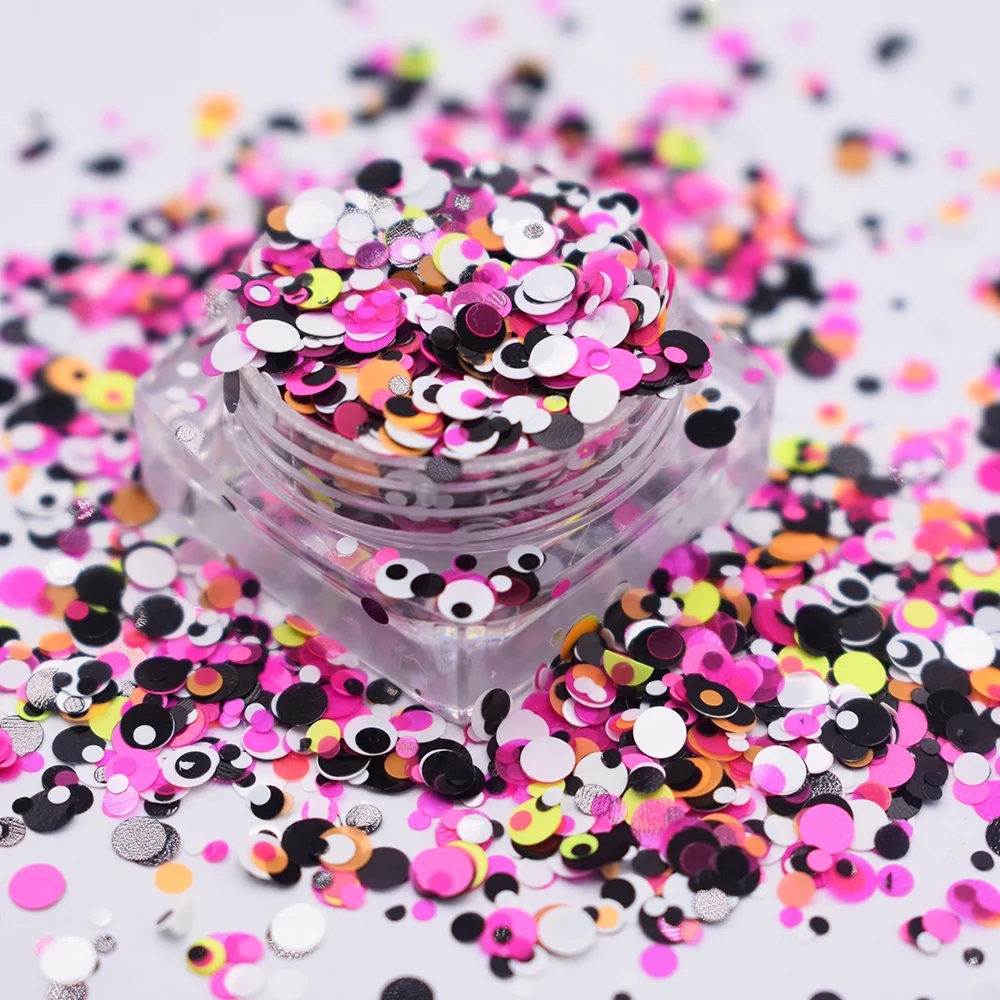 Hot selling all occasion PET material glitter new chunky dots mixes glitter for nail art and decoration