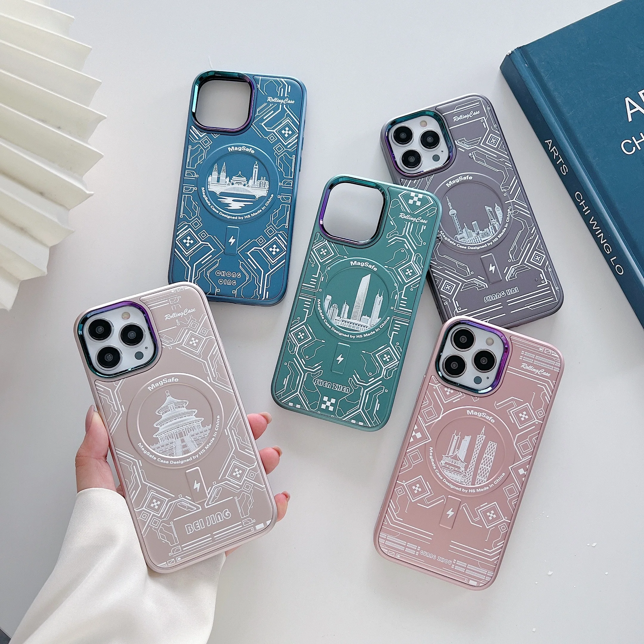 New City Luxury Magnetic Phone Case Shockproof Hard Acrylic Back Cover For iPhone 14 13 12 11 Pro XS Max Case Cover