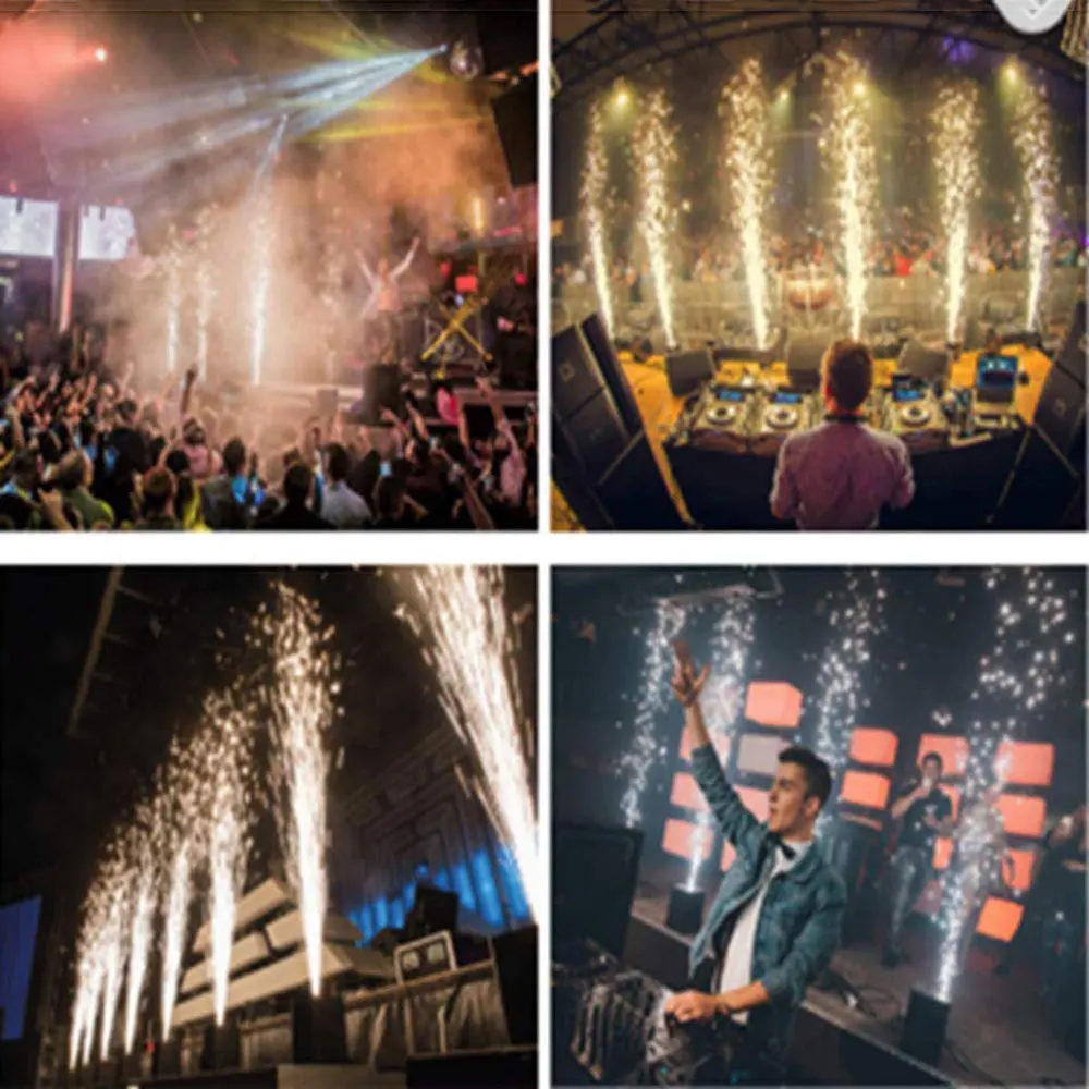 600W Mini Fireworks Machine Cold Fountain Spark Machine,Firework Effect Machines with Remote Control ,2-5M