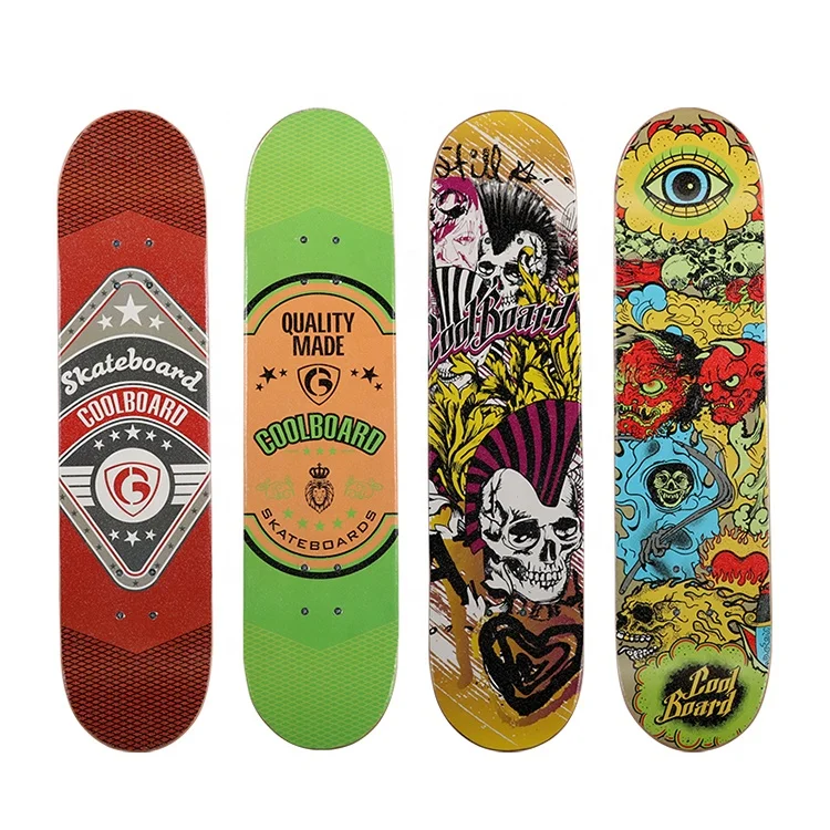 Оптовая продажа, самый дешевый взрослый полный индивидуальный принт, Скейтборд из китайского клена