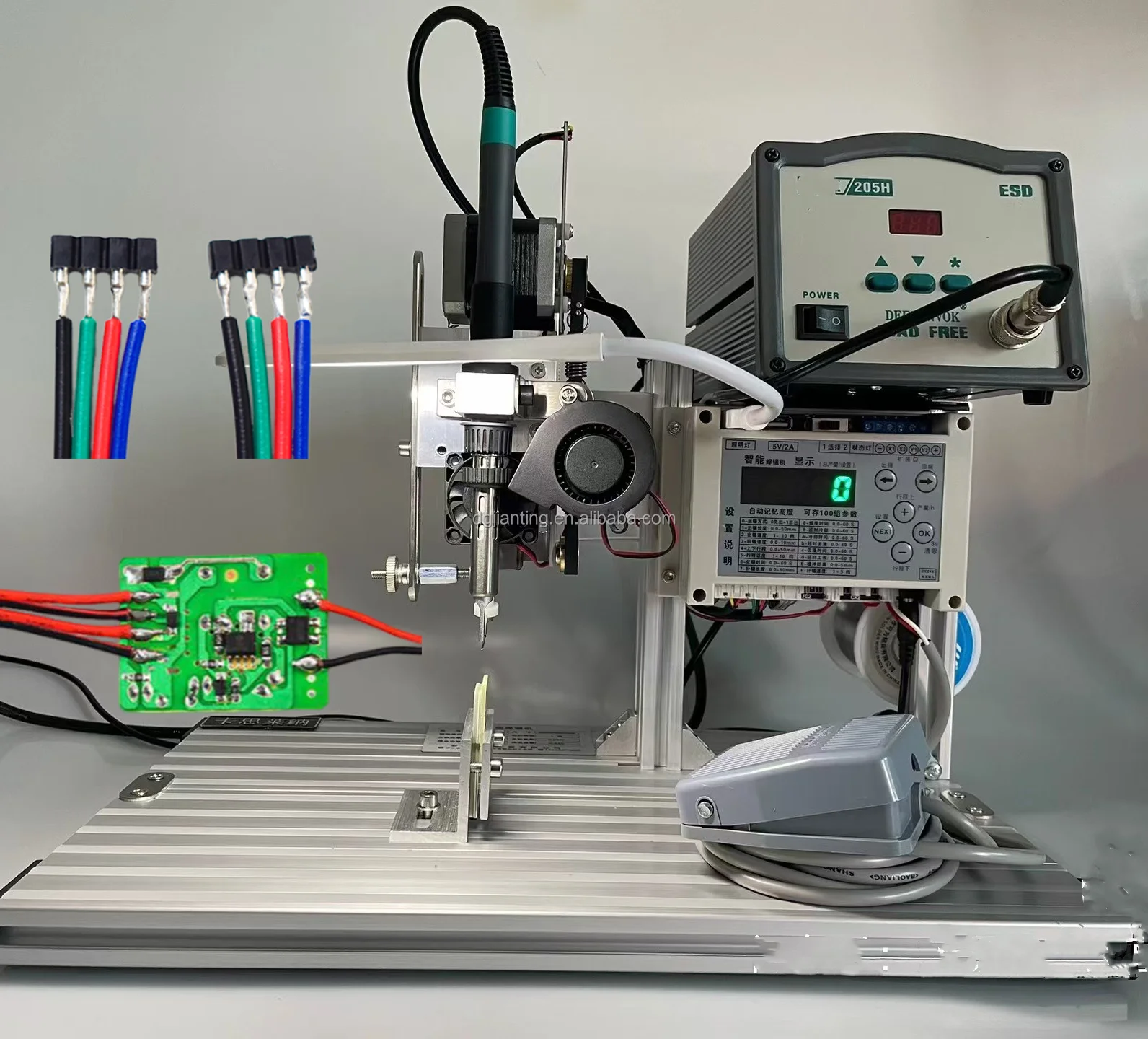 Selective Wire Soldering Iron Stations Solder Cable Machine /Semi-Automatic  Usb Data Cable Making Equipment