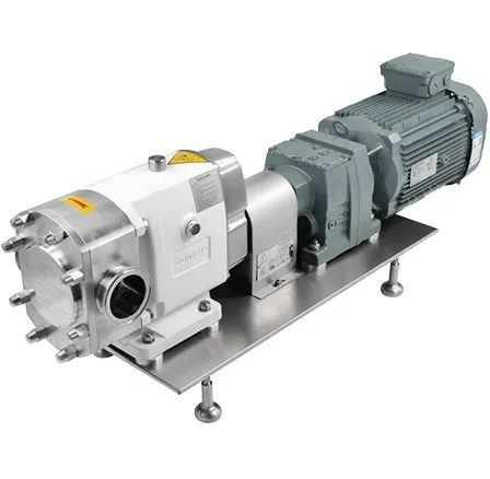 Stainless Steel Sanitation Rotary Lobe Pumps with wheels ,control box and cover