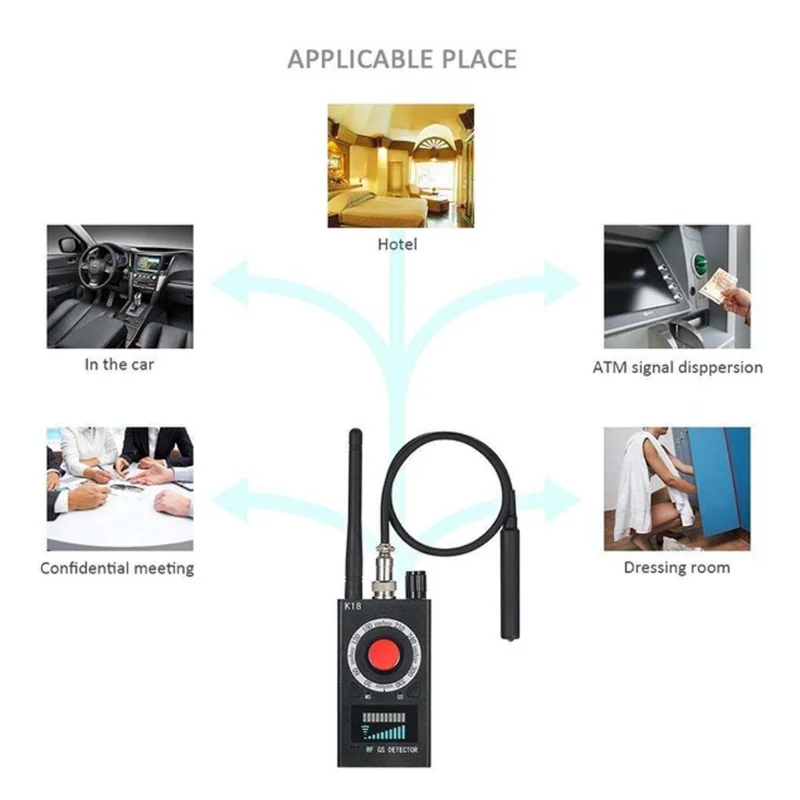 High Frequency 900 200 2400 Wireless Audio And Video Transmission Frequency K18 Gps Signal Detector