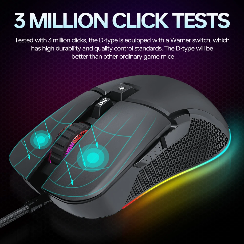 T-WOLF G590 Free cheap ergonomic magic rgb Mouse wired usb gaming mouse Glorious Mice for pc computer laptop
