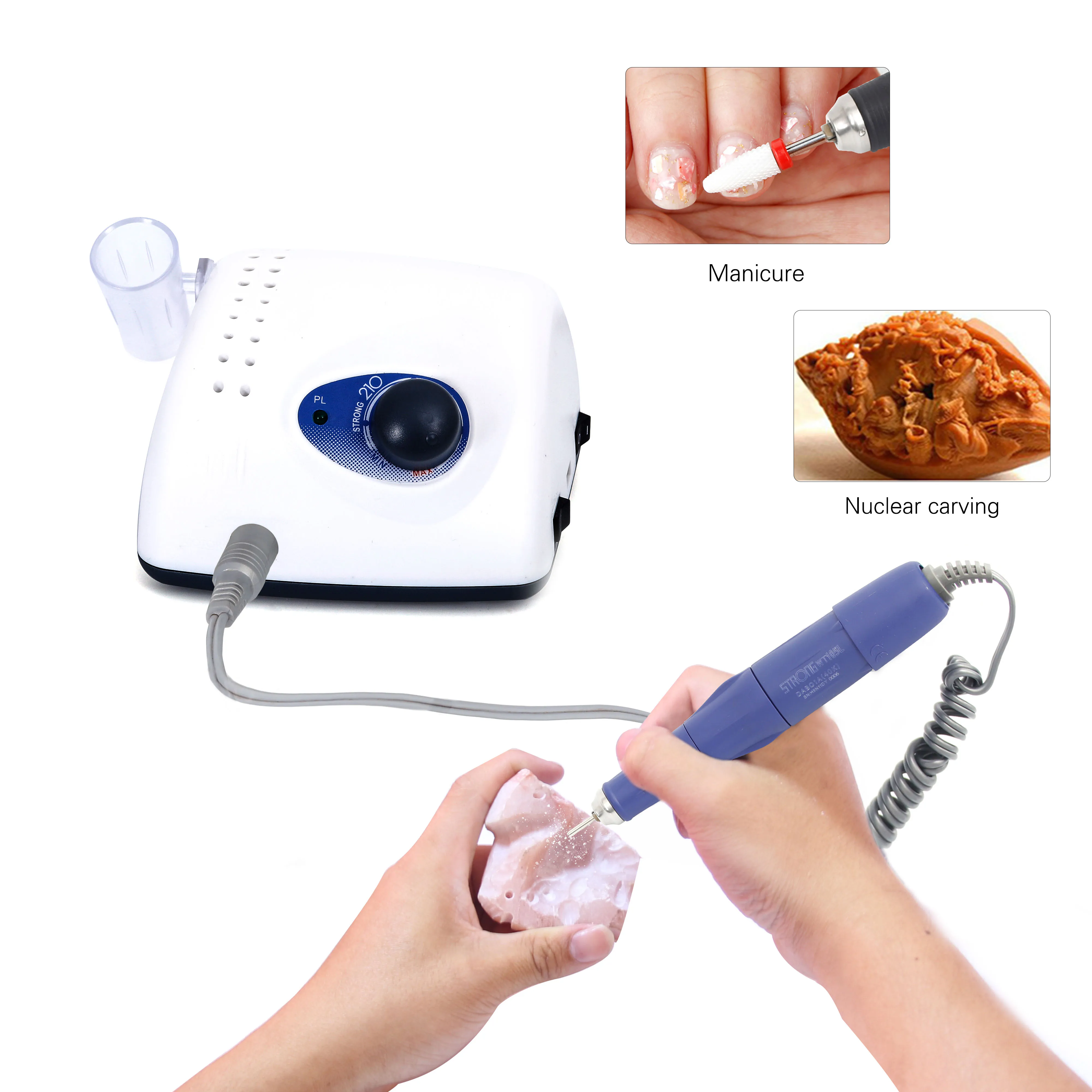 Мощный маникюрный аппарат strong wt 40000 + 105L, 210 об/мин