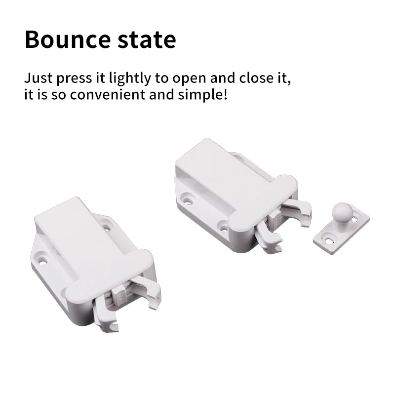 Jinrongda Self-locking Invisible Push Open Cabinet Hardware Wardrobe Door Rebound Device Home Outdoor Durable Contemporary