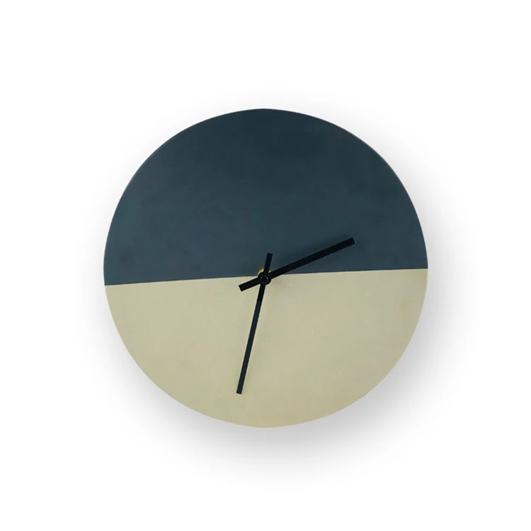 Wholesale home modern design colourful big round automatic image 3d digital/numerals analog mute Concrete decorative wall clock