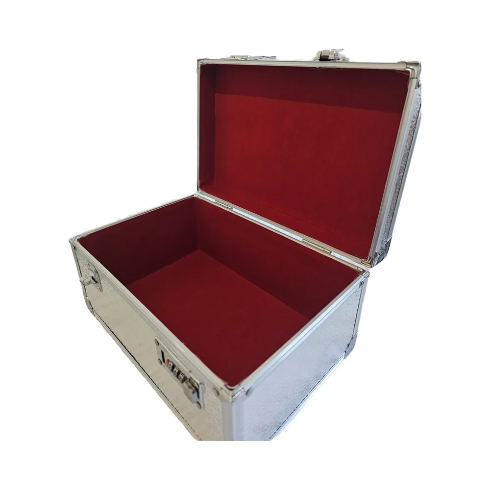 New Design Double Lock Security Storage Customizable Model Storage Silver Security Box with OEM Support